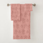 Groovy Towel Set 70s Pastel Christmas Delight (Insitu)