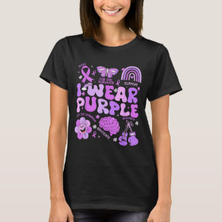 Groovy trägt lila zur Unterstützung des Epilepsie- T-Shirt
