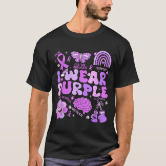 Groovy trägt lila zur Unterstützung des Epilepsie- T-Shirt