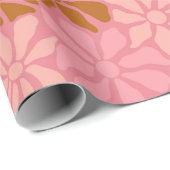 Groovy Trendy Retro Terracotta auf dem Monte San G Geschenkpapier (Rolleneckpunkt)