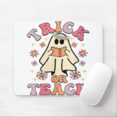 Groovy Trick oder lehren Ghost Lehrer Halloween Ko Mousepad (Mit Mouse)