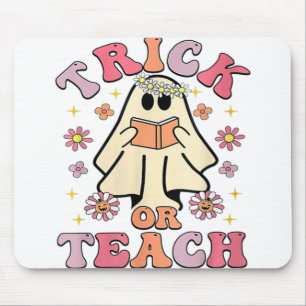 Groovy Trick oder lehren Ghost Lehrer Halloween Ko Mousepad