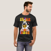 Groovy Trick oder lehren Niedlich Ghost Teacher Ha T-Shirt (Vorne ganz)