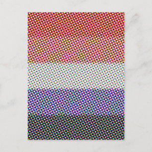 Groovy Trippy Abstract Cupioromantische Pride-Flag Postkarte