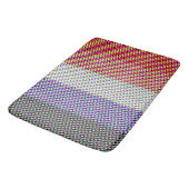 Groovy Trippy Abstrakte Cupioromantic Pride Flag Badematte (Schrägansicht)