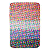 Groovy Trippy Abstrakte Cupioromantic Pride Flag Badematte (Vorderseite Vertikal)