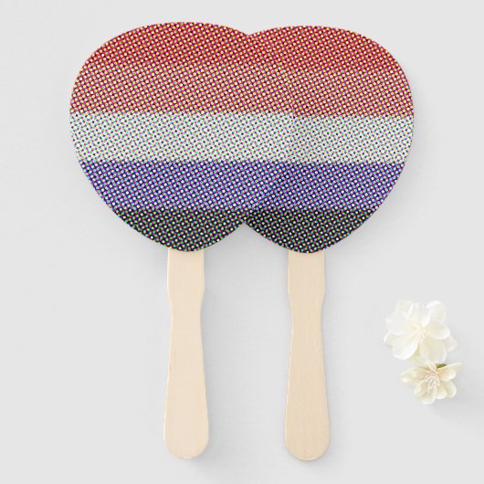 Groovy Trippy Abstrakte Cupioromantic Pride Flag Fächer (Vorne und Hinten)