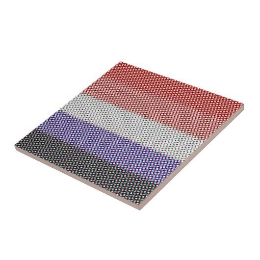 Groovy Trippy Abstrakte Cupioromantic Pride Flag Fliese (Seite)