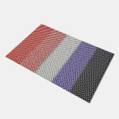 Groovy Trippy Abstrakte Cupioromantic Pride Flag Fußmatte (Schrägansicht)