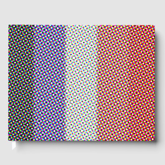 Groovy Trippy Abstrakte Cupioromantic Pride Flag Gästebuch (Vorderseite)