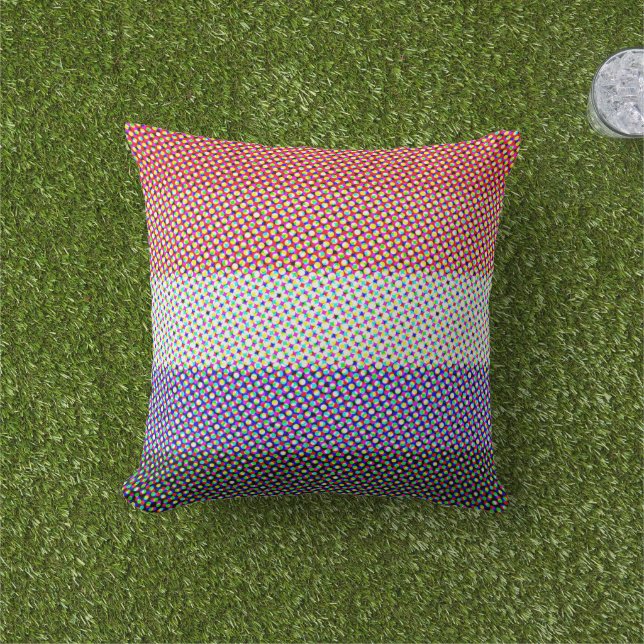 Groovy Trippy Abstrakte Cupioromantic Pride Flag Kissen (Golfball-Marker)