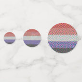 Groovy Trippy Abstrakte Cupioromantic Pride Flag Konfetti (Rückseiten)