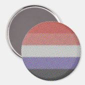 Groovy Trippy Abstrakte Cupioromantic Pride Flag Magnet (Vorderseite/Rückseite)
