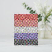 Groovy Trippy Abstrakte Cupioromantic Pride Flag Postkarte (Stehend Vorderseite)