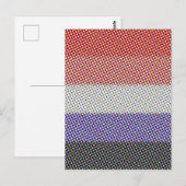 Groovy Trippy Abstrakte Cupioromantic Pride Flag Postkarte (Vorne/Hinten)