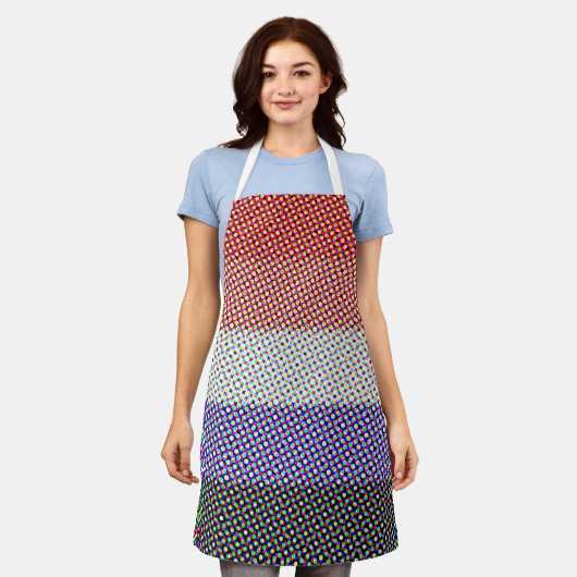 Groovy Trippy Abstrakte Cupioromantic Pride Flag Schürze (Getragen)