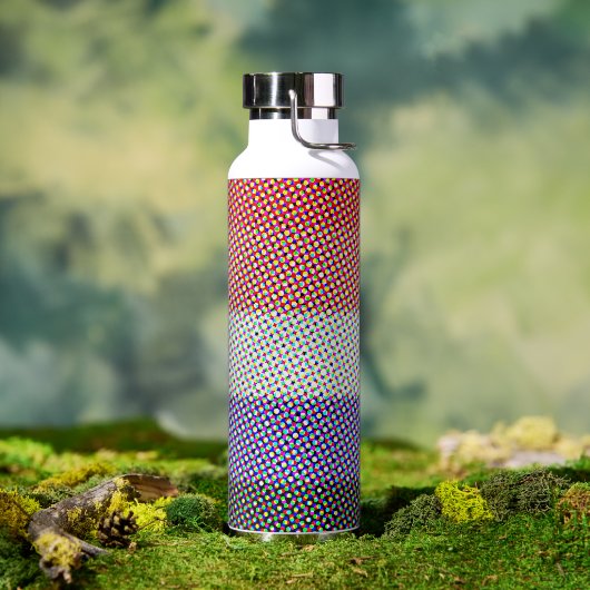 Groovy Trippy Abstrakte Cupioromantic Pride Flag Trinkflasche (Außenbereich)