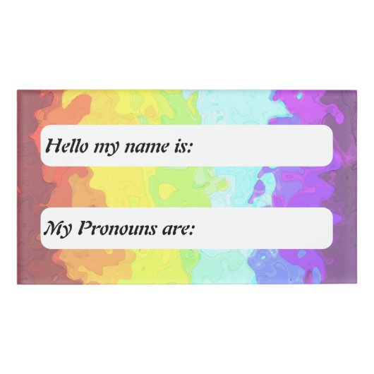 Groovy Trippy Boho individuell anpassbarer Neuroge Namenschild (Vorderseite)