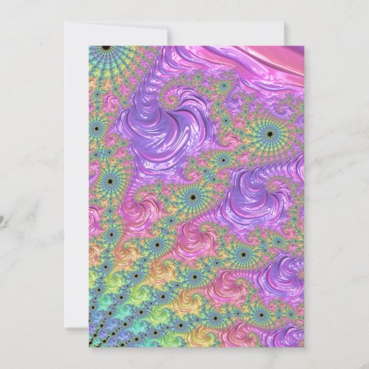Groovy Trippy Boho Jewel Tone Rainbow Fraktal (Vorderseite)