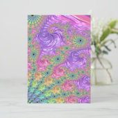 Groovy Trippy Boho Jewel Tone Rainbow Fraktal (Stehend Vorderseite)
