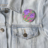 Groovy Trippy Boho Jewel Tone Rainbow Fraktal Button (Beispiel)