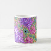 Groovy Trippy Boho Jewel Tone Rainbow Fraktal Kaffeetasse (Mittel)