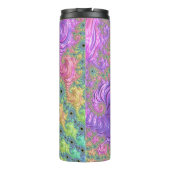 Groovy Trippy Boho Jewel Tone Rainbow Fraktal Thermosbecher (Rückseite)