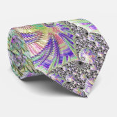 Groovy Trippy Funky Psychedelic Fraktal Art Krawatte (Gerollt)