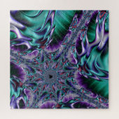 Groovy Trippy Funky Psychedelic Fraktal Art Puzzle (Horizontal)