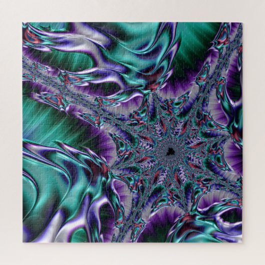 Groovy Trippy Funky Psychedelic Fraktal Art Puzzle (Vertikal)