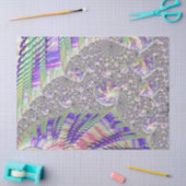 Groovy Trippy Funky Psychedelic Fraktal Art Seidenpapier (Basteln)