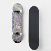 Groovy Trippy Funky Psychedelic Fraktal Art Skateboard (Vorderseite)
