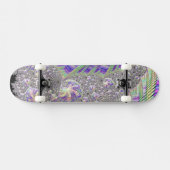 Groovy Trippy Funky Psychedelic Fraktal Art Skateboard (Horizontal)