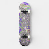 Groovy Trippy Funky Psychedelic Fraktal Art Skateboard (Vorderseite)