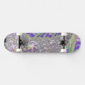 Groovy Trippy Funky Psychedelic Fraktal Art Skateboard (Horizontal)