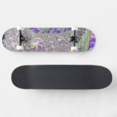 Groovy Trippy Funky Psychedelic Fraktal Art Skateboard (Horizontal)