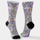 Groovy Trippy Funky Psychedelic Fraktal Art Socken (Gewinkelt)
