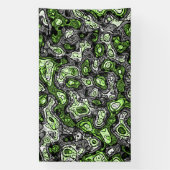 Groovy Trippy Grungy Funky Abstrakt Agender Pride Banner (Vertikal)