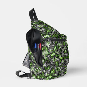 Groovy Trippy Grungy Funky Abstrakt Agender Pride Crossbody Bag