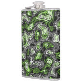 Groovy Trippy Grungy Funky Abstrakt Agender Pride Flachmann (Links)