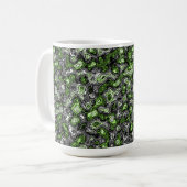 Groovy Trippy Grungy Funky Abstrakt Agender Pride Kaffeetasse (Vorderseite Links)