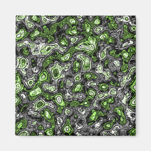 Groovy Trippy Grungy Funky Abstrakt Agender Pride Magnet