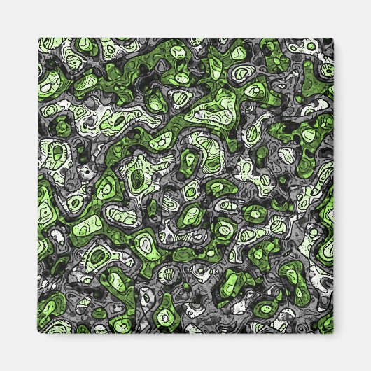 Groovy Trippy Grungy Funky Abstrakt Agender Pride Magnet (Vorne)