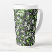 Groovy Trippy Grungy Funky Abstrakt Agender Pride Milchtasse (Rechte Ecke)