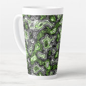 Groovy Trippy Grungy Funky Abstrakt Agender Pride Milchtasse (Linke Ecke)