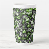 Groovy Trippy Grungy Funky Abstrakt Agender Pride Milchtasse (Vorderseite)