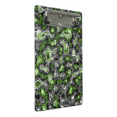 Groovy Trippy Grungy Funky Abstrakt Agender Pride Mini Klemmbrett (Schrägansicht)