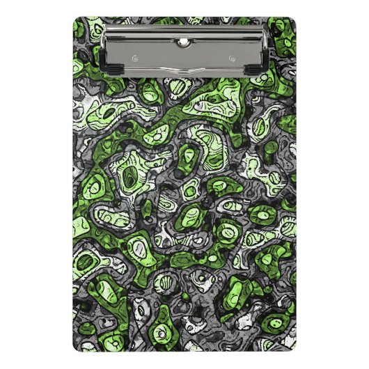 Groovy Trippy Grungy Funky Abstrakt Agender Pride Mini Klemmbrett (Vorderseite)