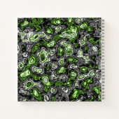 Groovy Trippy Grungy Funky Abstrakt Agender Pride Notizblock (Rückseite)