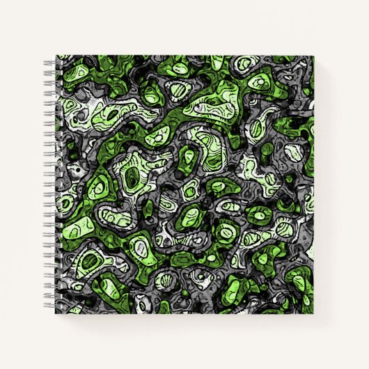 Groovy Trippy Grungy Funky Abstrakt Agender Pride Notizblock (Vorderseite)
